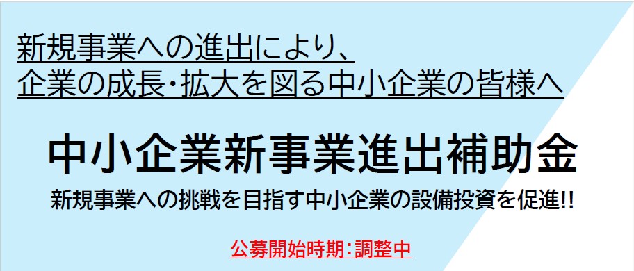 新事業進出補助金